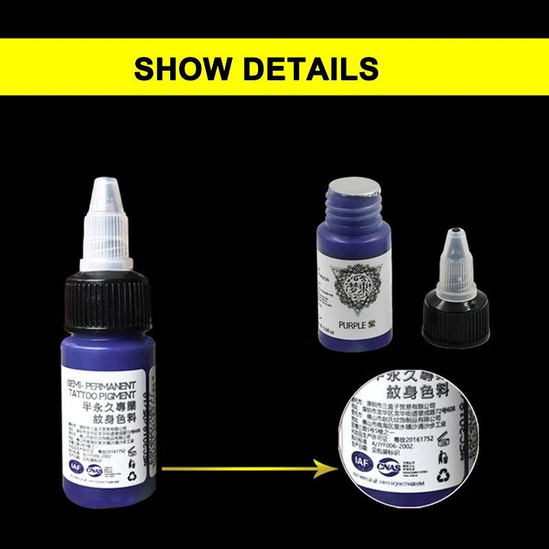 

18 ML Semi-permanent Tattoo Pigment Easy to Color Tattoo Ink HJL2019