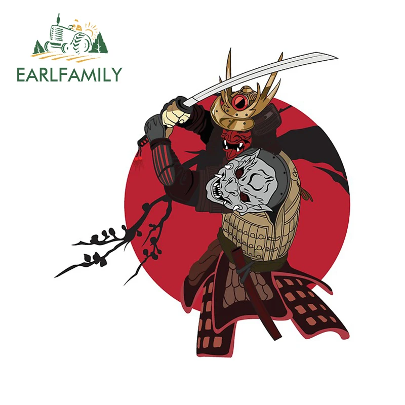 

EARLFAMILY 13 см x 12,7 см Бушидо дух Япония Самурай мультяшная Автомобильная наклейка для ноутбука скейтборда велосипеда мотоцикла автомобиля наклейки