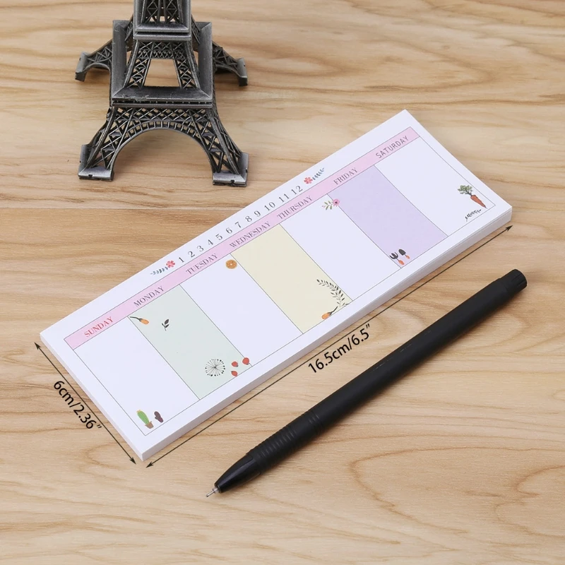 

Cute Week Plan Sticky Note Memo Pad Notebook Bookmark Student Office Stationery