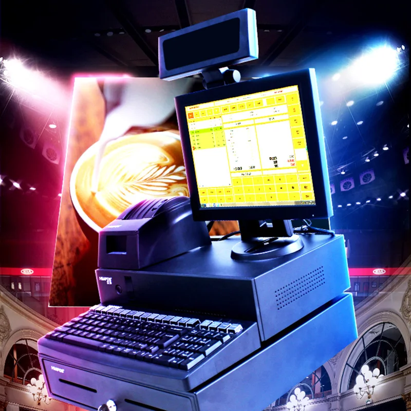 Pos терминал все в одном для супермаркета pos высокого класса электронный кассовый