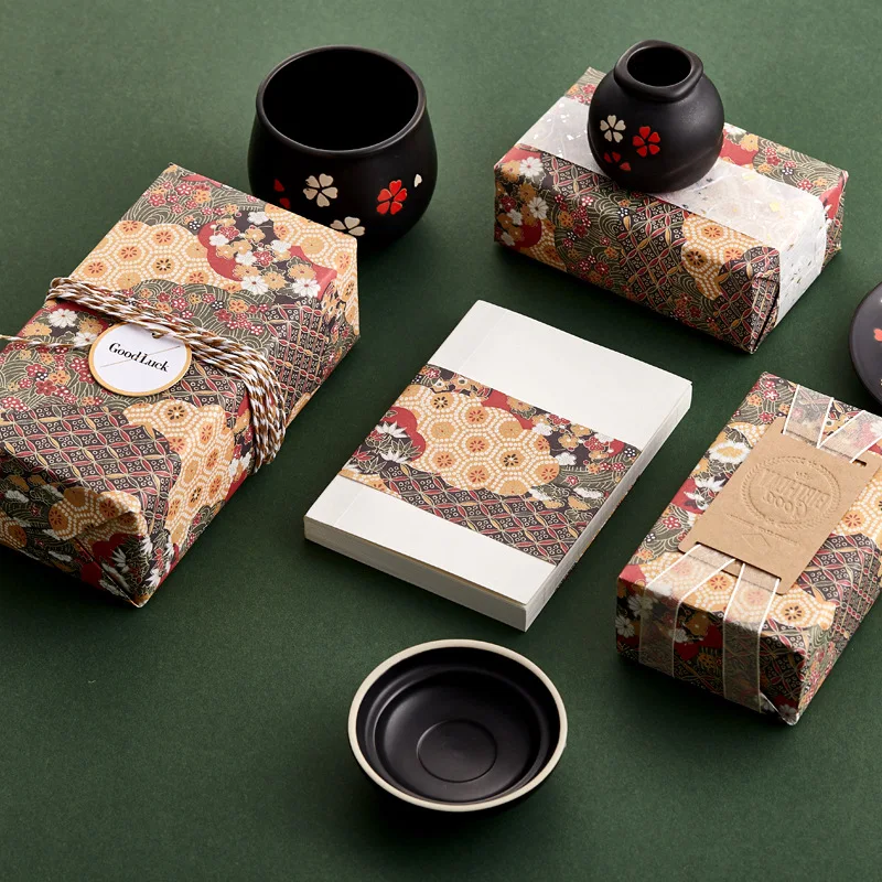 

5pcs/lot Retro Art Paper Handmade DIY Book Cover Paper Christmas Birthday Party Gift Wrapping Paper 72x52cm