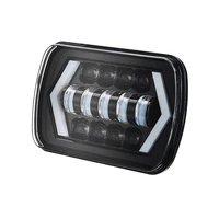 7x6 inch inch halo led headlights 5x7 square led headlight with arrow depth drl turn on signal light