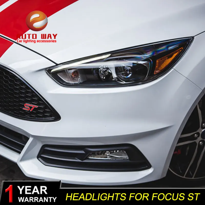 Чехол для лампы Ford Focus ST светодиодный светильник s 2015 2016 2017 DRL дневные ходовые огни
