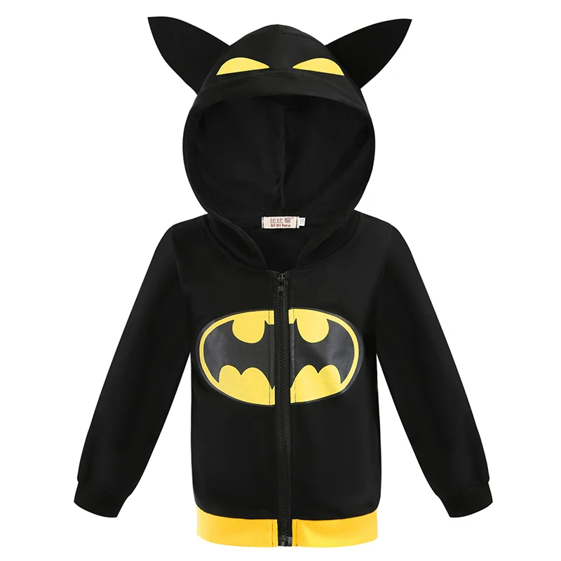 Bat Man Hoodies B Толстовки с капюшоном для мальчиков, толстовка с человеком-пауком, детская спортивная одежда с изображением машины самолеты, костюм супергероя для маленьких мальчиков, костюм для Хэллоуина, макияж Базза Лайтера - Цвет: Bat Man Hoodies B