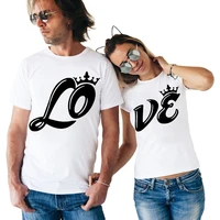 love letter print t shirt menwomens clothing crown tshirt femme unisex clothes summer fashion t shirt female streetwear