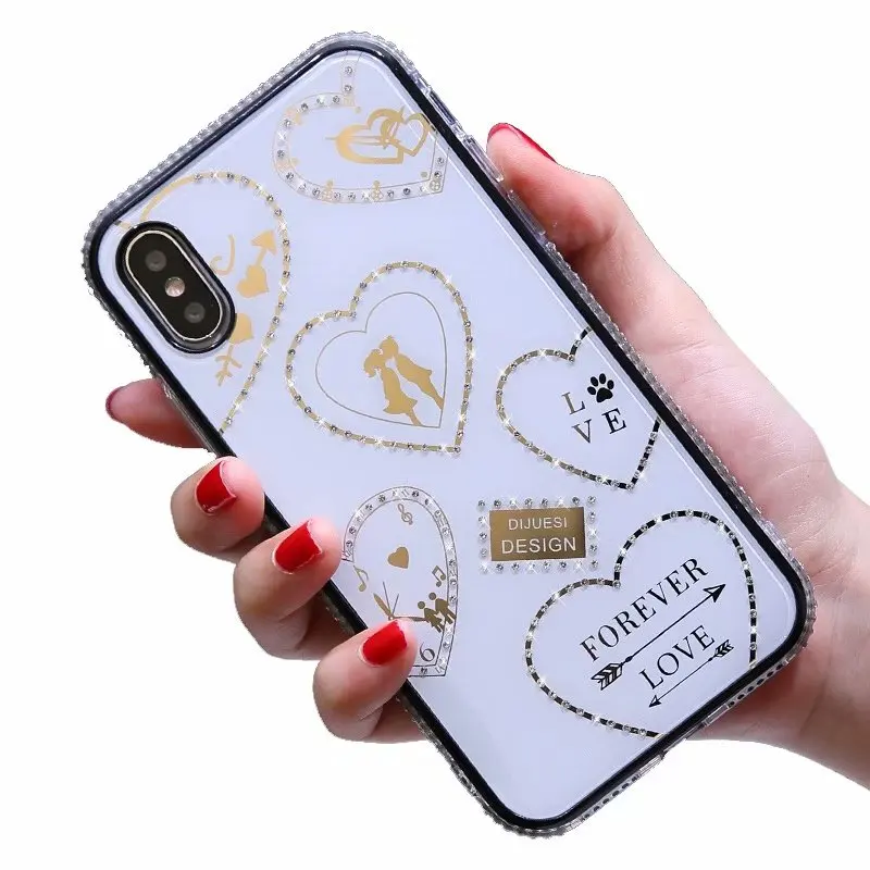 Шикарный внутренний ювелирный чехол для телефона влюбленных iphone 11 2019 роскошный