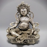 silver plated gods of wealth place buddha statues tibetan buddhism sect tibetan bala worship bronze buddha