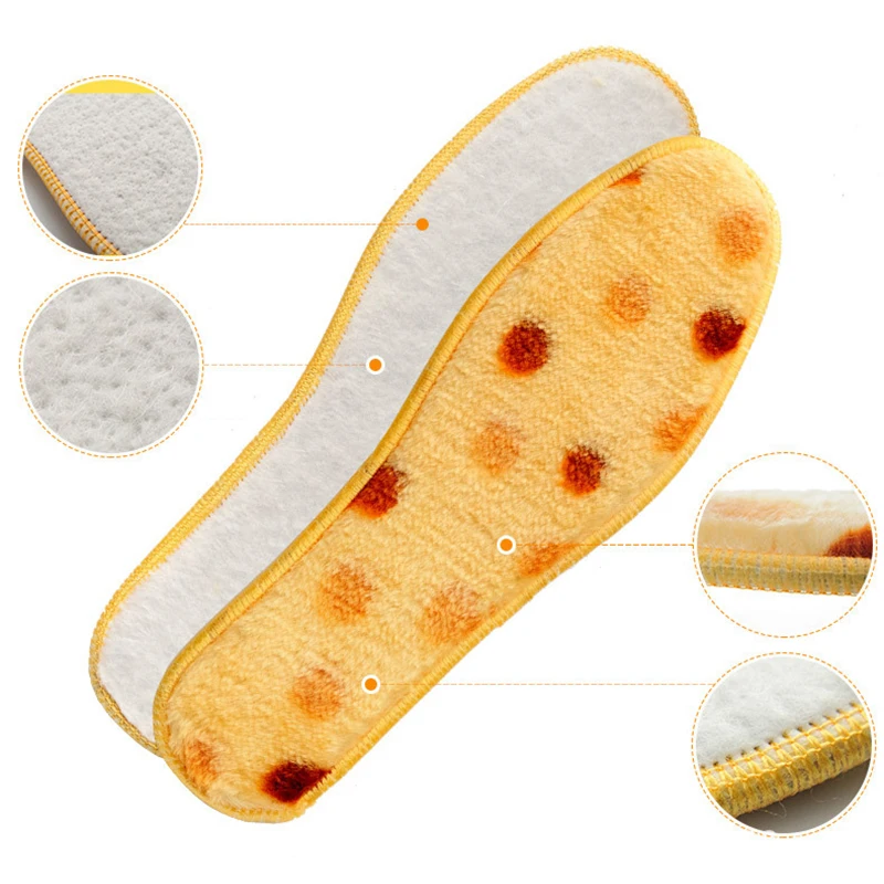 Тонкая хлопковая стелька толстые теплые стельки удобные мужские и женские из