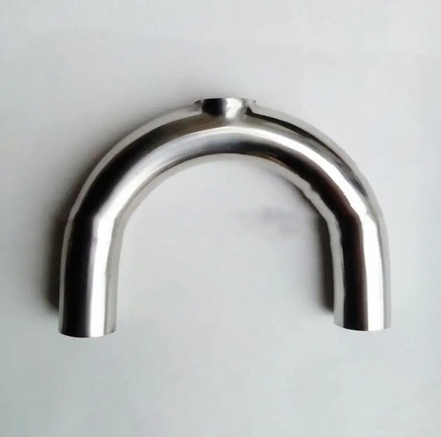 

57mm 2.25" Pipe OD Butt Welding U Shaped Return Bend 3 Way SUS 304 Stainless Sanitary Fitting Spliter Homebrew Beer