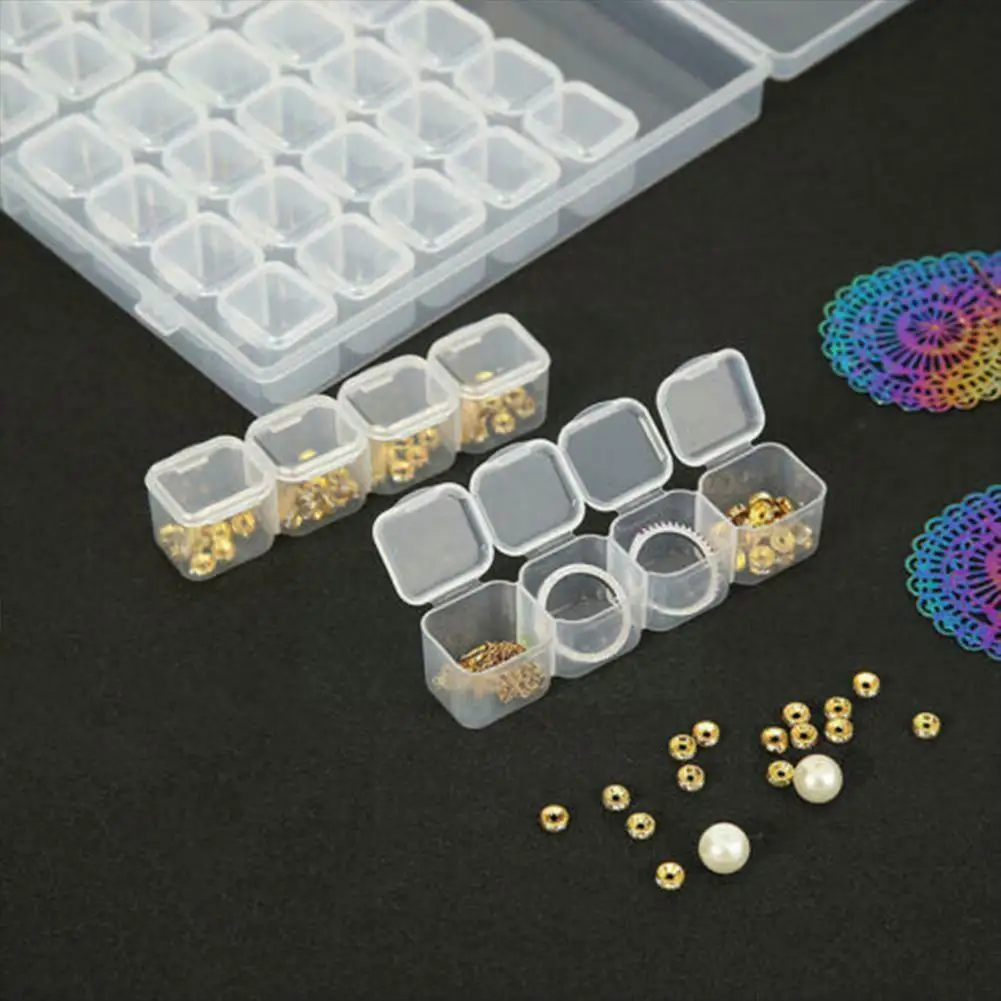 Регулируемый пластиковый ящик для хранения с 56 отделениями коробка ювелирных