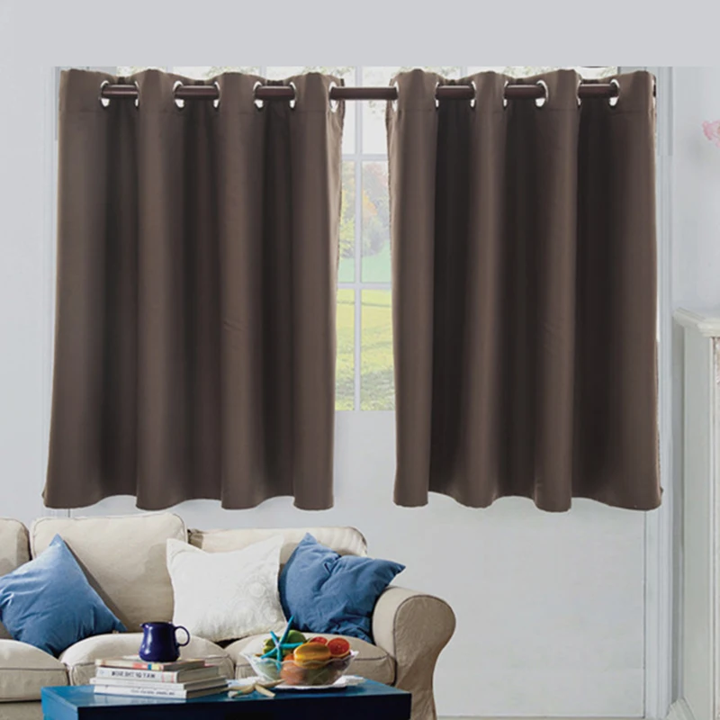 Новые корейские однотонные короткие затемненные шторы для спальни/гостиной
