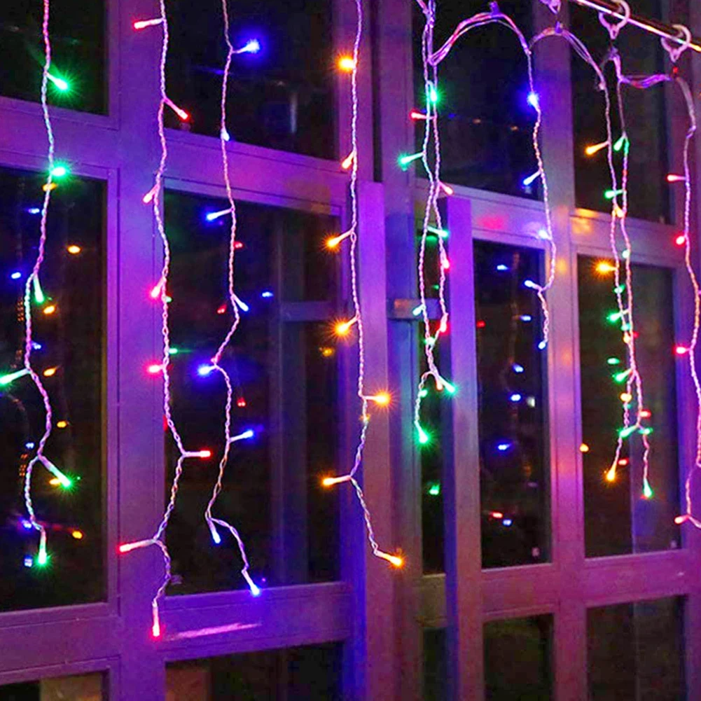

96/216LED Curtain Garland String Light Waterfall Fairy Lamp Garland Waterproof Wedding Party Garden Home Decoration