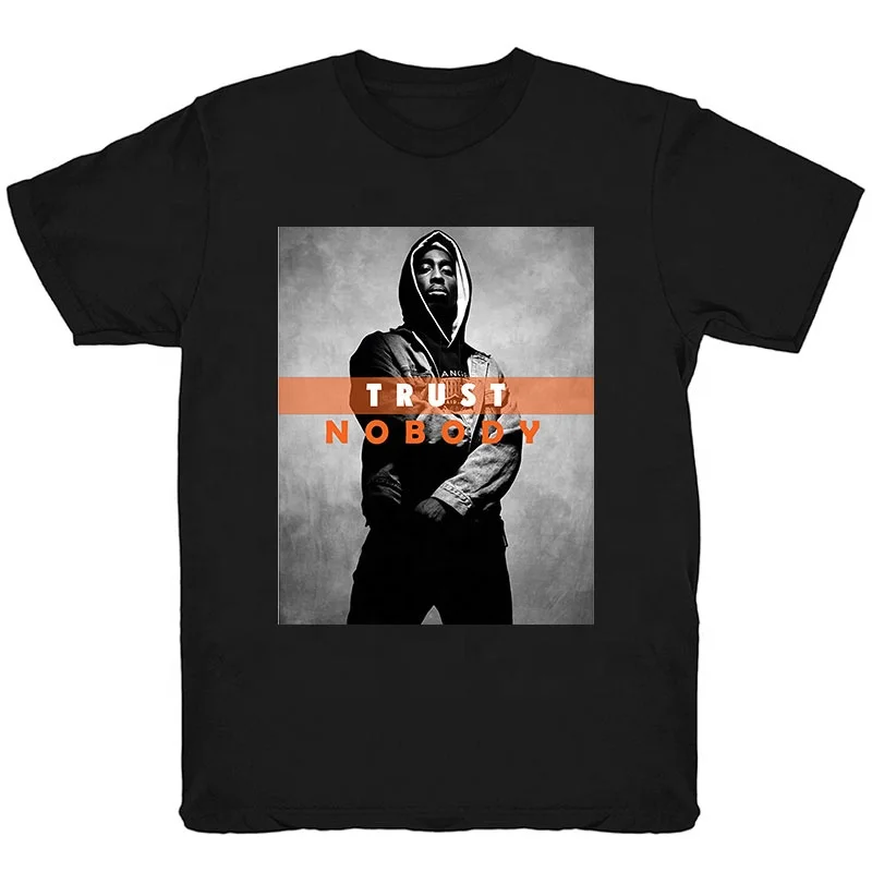 

Wholesale Streetwear Trust No Body Tee Printing Tshirt 100% Cotton Crew Neck Oversized Men Custom Logo T Shirt