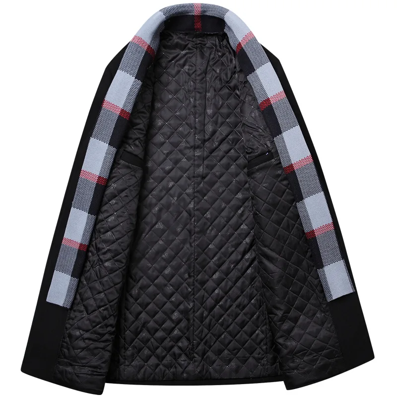 Мужское твидовое пальто мужское синее шерстяное бордовое мужские и куртки