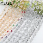 YEGUI C236, браслет, ожерелье, позолота 18 карат, медь, металл, родий, цирконы, Подвески, diy цепи, изготовление ювелирных изделий, 20 смлот