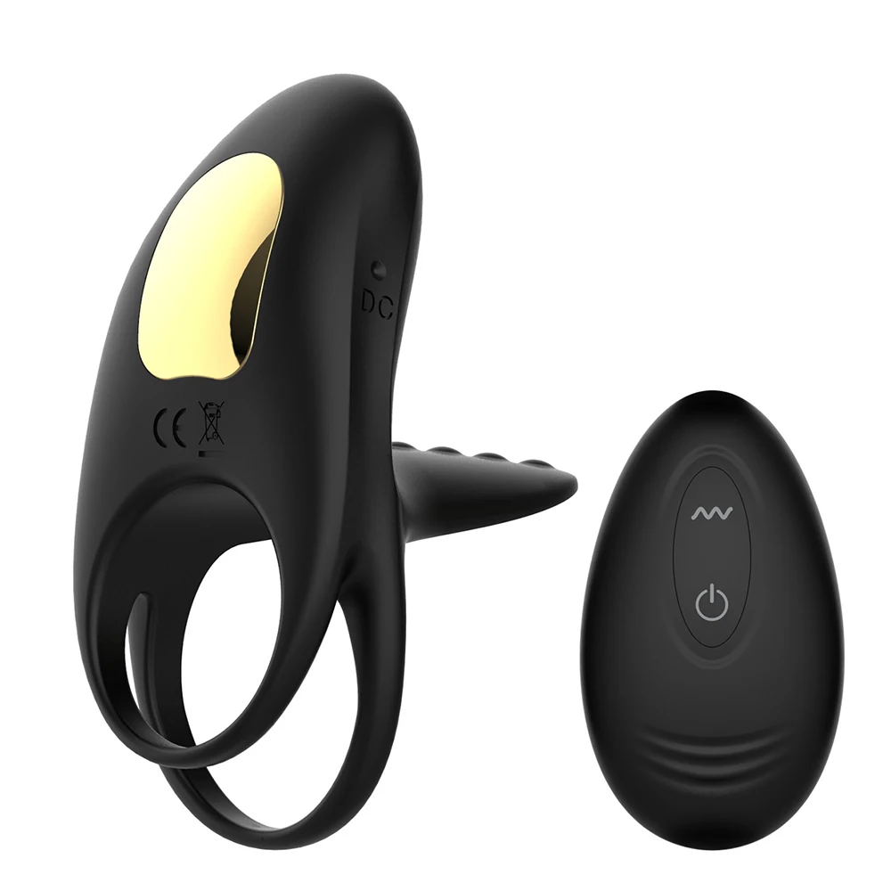 Вибратор кольцо на пенис с дистанционным управлением двойное для пениса