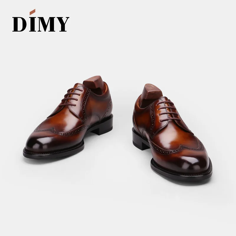 2019 DIMY кожаная обувь мужская деловая модельная Молодежная трендовая повседневная