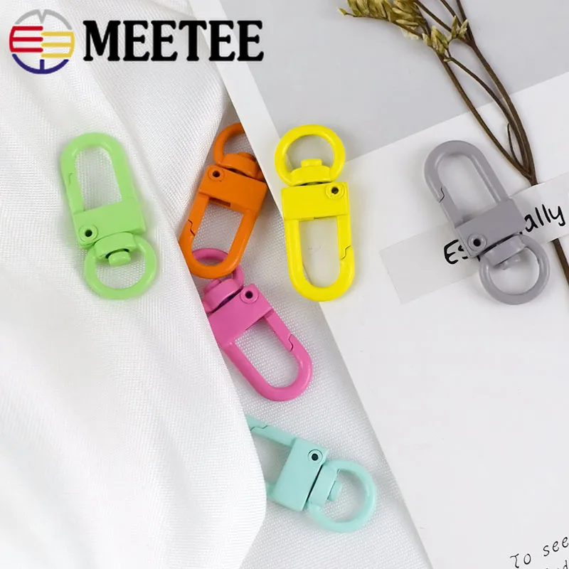 Meetee 10/30/50 шт. 34*13 мм Металлические Пружинные поворотные кольца пряжки для сумок
