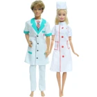Комплект одежды для куклы Барби, 2 комплекта, головной убор медсестры, набор одежды для ежедневного использования в больнице, аксессуары для кукольного домика