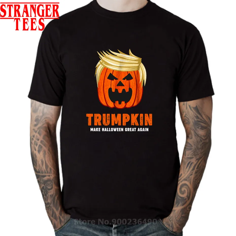 Новая Nerd Parody TRUMPKIN MAKE HALLOWEEN GREAT AGAIN Футболка мужская президент США Трамп Тыква