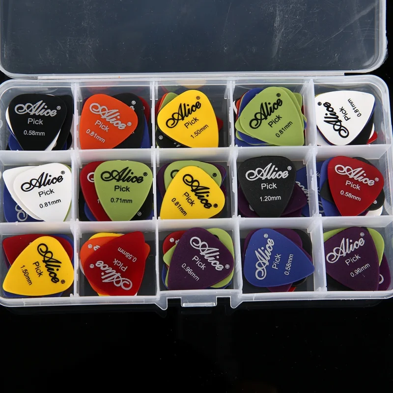 

100/24/30/40/50 pcs guitar picks Alice acoustic electric guitar accessories musical instrument With box case HOT