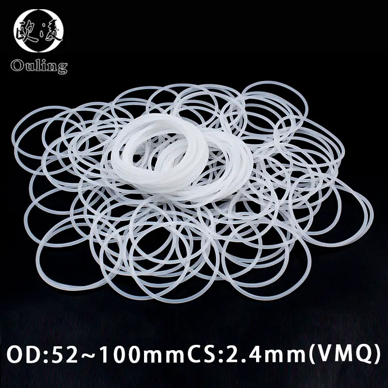 Белое Силиконовое кольцо силиконовое/VMQ уплотнительное толщиной 2 4 мм