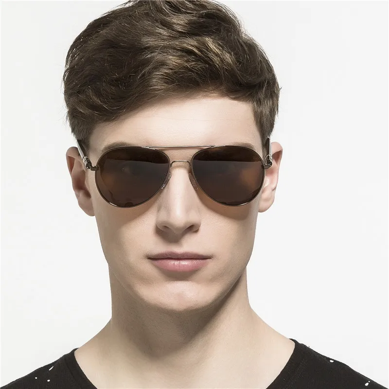 

Красочные мужские модные поляризационные солнцезащитные очки для свидания Позолоченные синие зеркальные классические солнцезащитные очк...