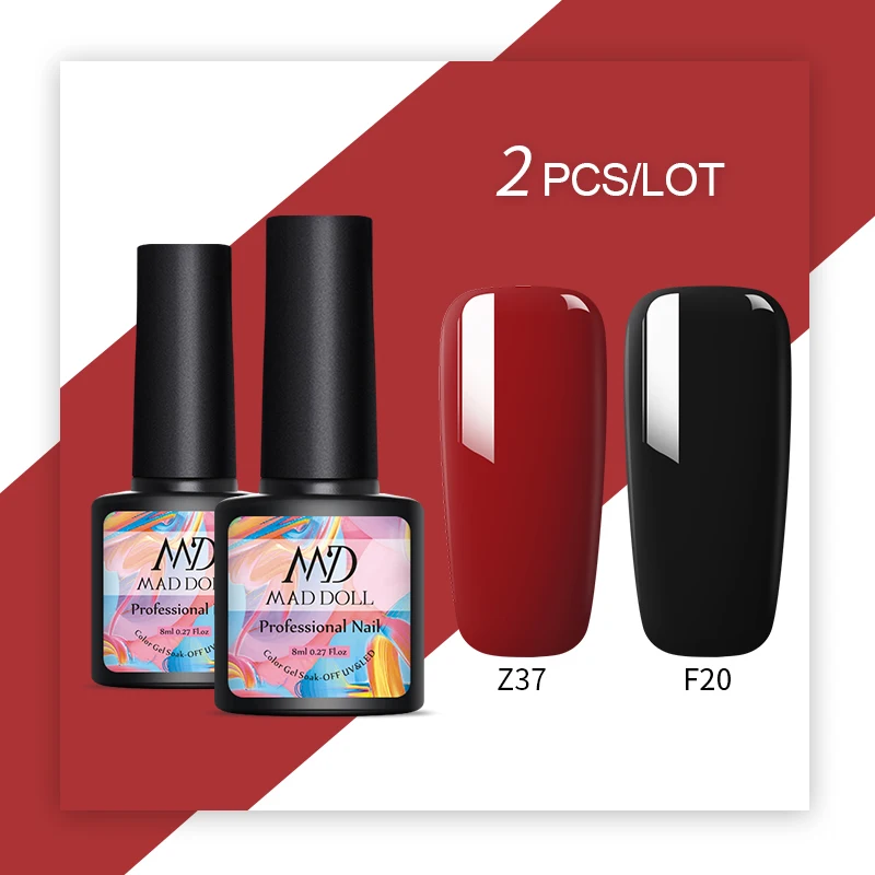Set 20 MAD кукла УФ набор гель-лаков для ногтей с блестками, телесный, розовый, Гель-лак для ногтей, Лаки! полупостоянная блестки гель лак для ногтей 2/1 шт - Цвет: Set 20