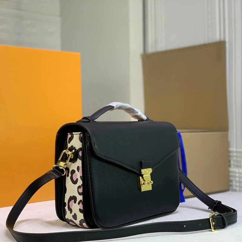 

2021 luxury designers inclined shoulder bag lady good quality monogram leopard messenger bag fashion one shoulder bag gift