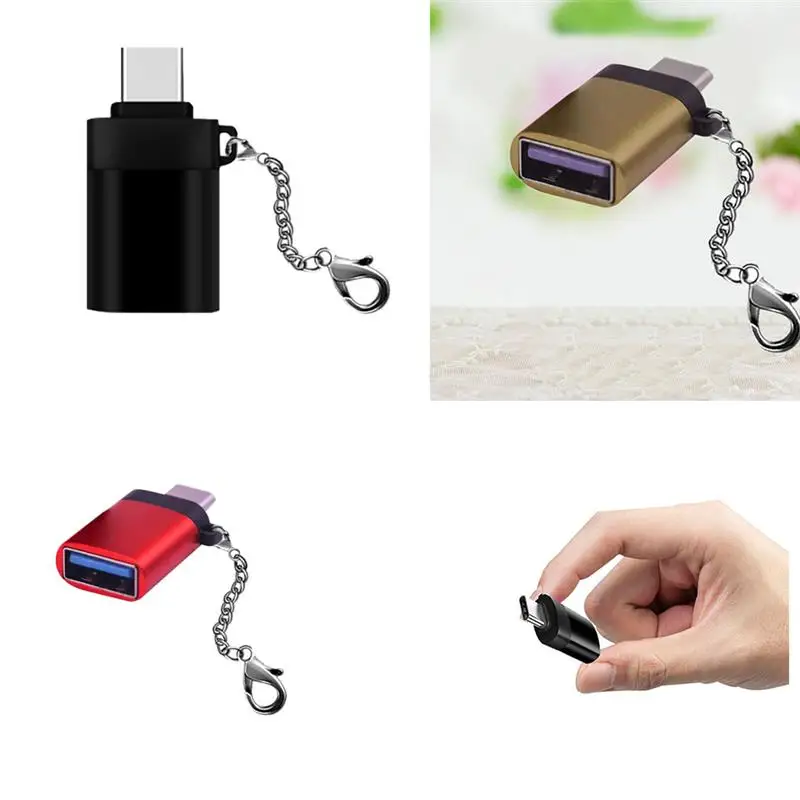 

Portable Type-c Male To USB Female Adapter Laptop Computer USB 3.0 Mini Aluminum Alloy USB-C Converter