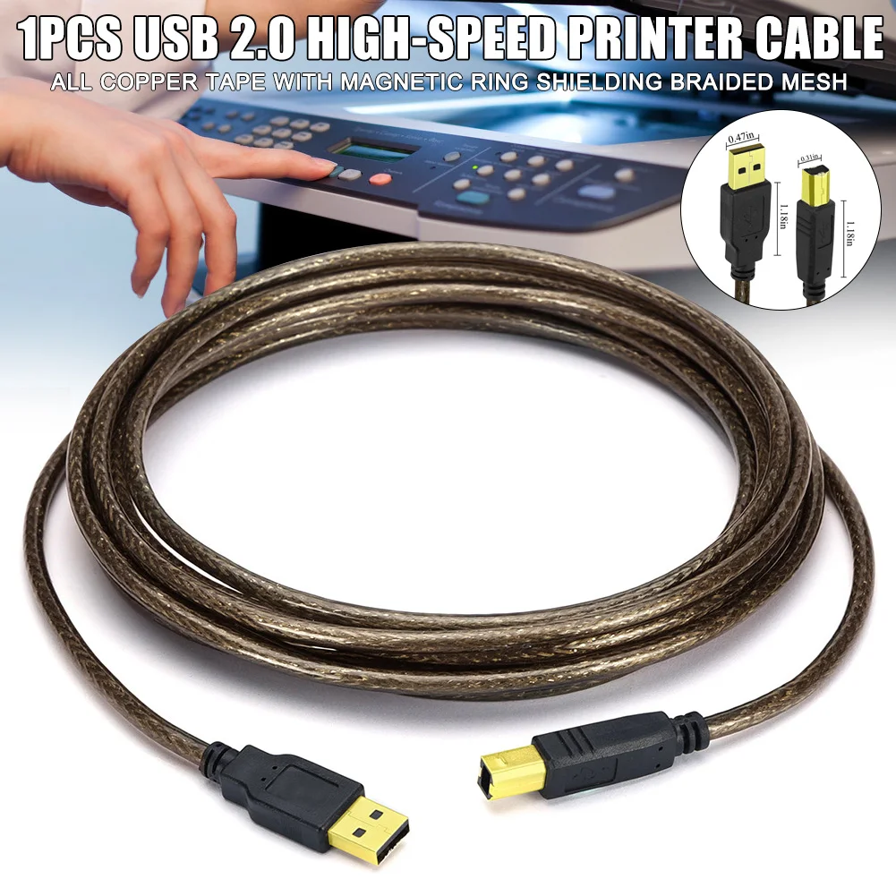 Удлинительный кабель USB для принтера 2 0 A Male B провод компьютера переходник