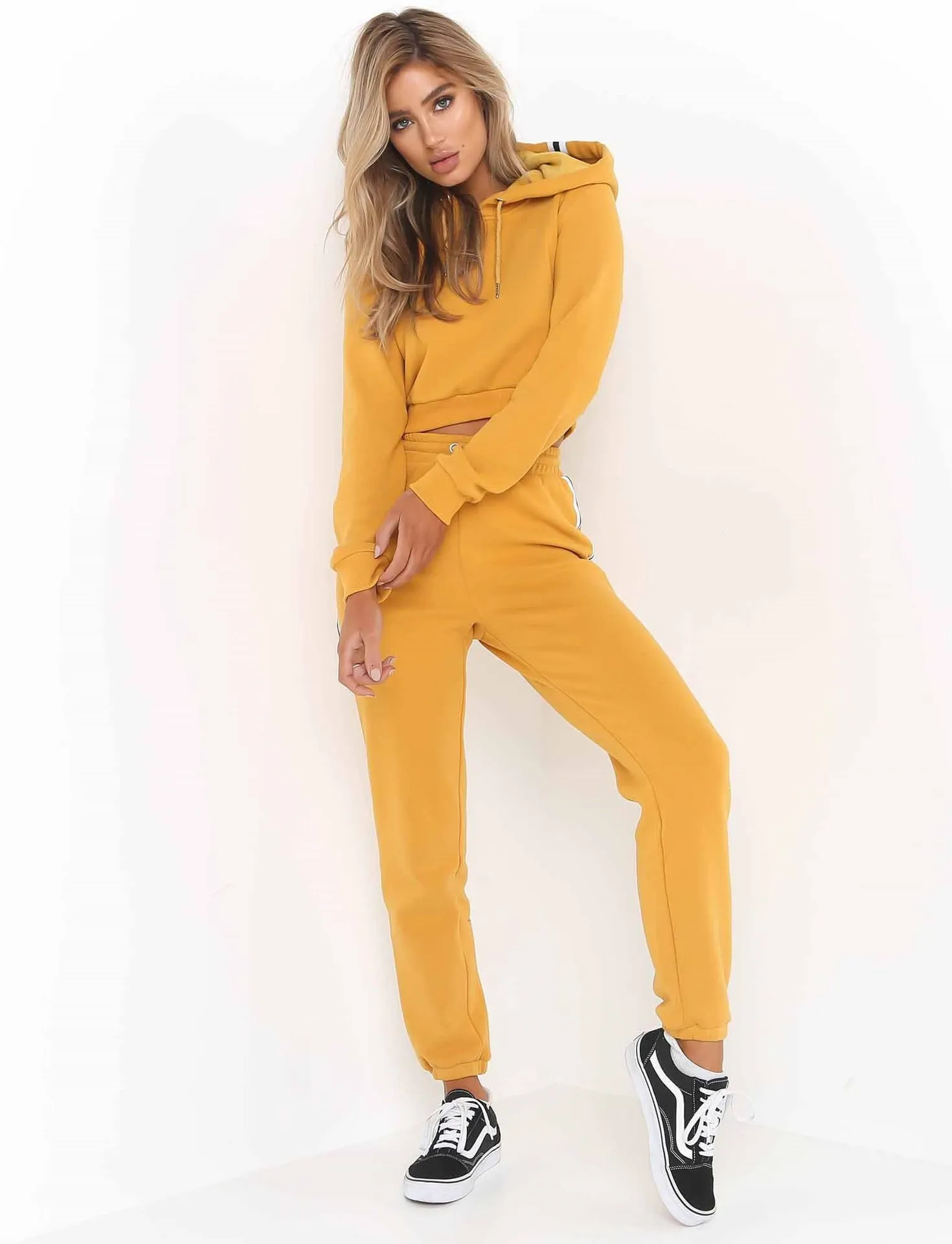 

2021 New Ladies Printed Sportswear Hoodie 2-Piece Sweatshirt + Pants Sports and Leisure Suits