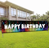 tik toc party decorations happy birthday yard banner musical themed yard signs birthday lawn sign for music birthday party sign