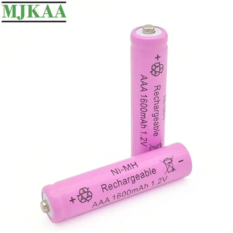 MJKAA 20 шт AAA 1600mAh 1 2 V Ni MH аккумуляторная батарея 3A розовый высокое качество