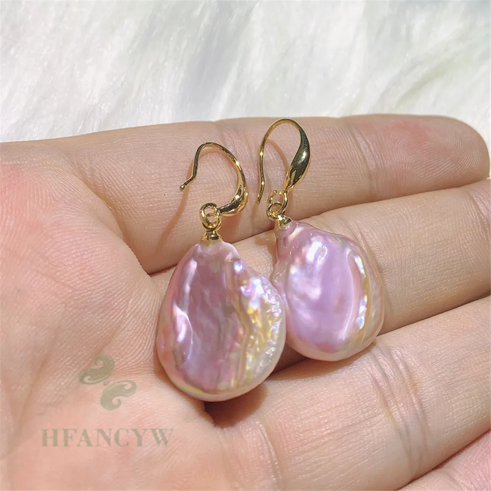 Цветные серьги в стиле барокко с жемчугом серьги-капельки из 18-каратного золота