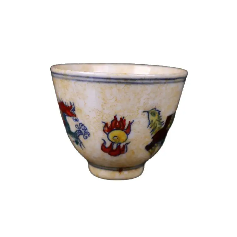 

China Jingdezhen Ceramic Chenghua doucai dragon phoenix pattern cup