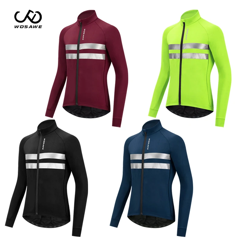 WOSAWE зимняя Флисовая теплая Мужская велосипедная куртка горный велосипед с