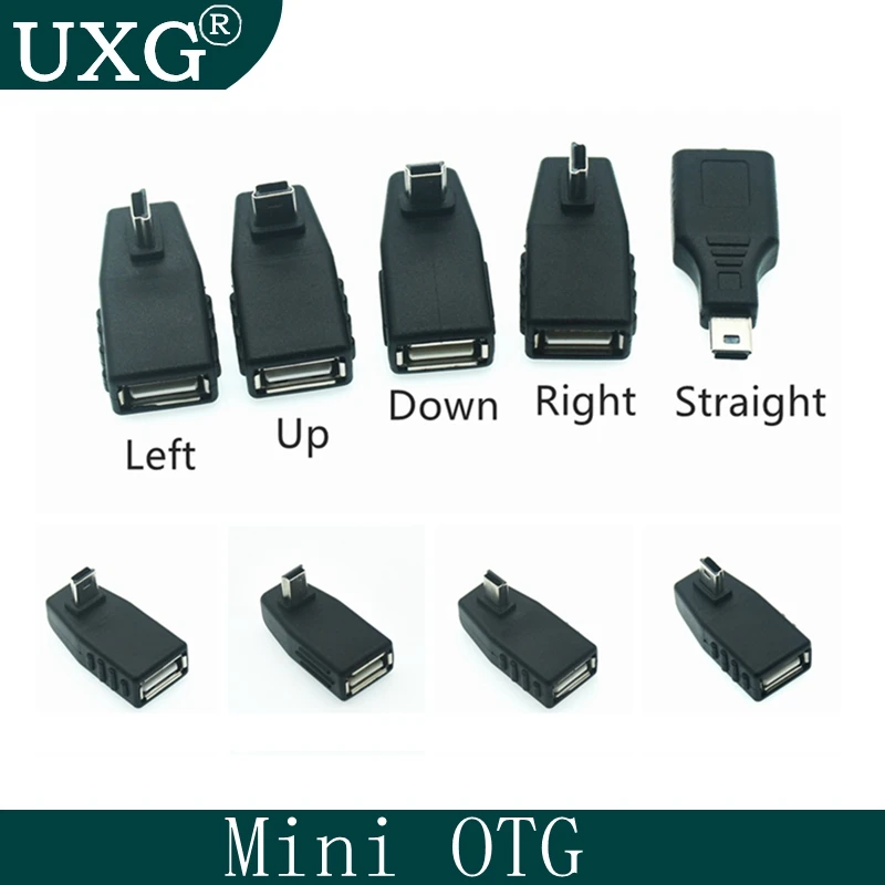 Мини USB 2,0 с регулировкой вверх и вниз и левая и правая Anlgled OTG флеш-накопитель USB с гнездовым Mini 5P мужской в комплект поставки входит адаптер 90 градусов Угловой USB OTG HOST Мини USB 2,0 с регулировкой вверх и вниз и левая и правая Anlgled OTG флеш-накопитель USB с гнездовым Mini 5P мужской в комплект поставки входит адаптер 90 градусов Угловой USB OTG HOST