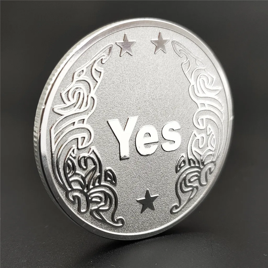 

New Style YES/NO Commemorative Coin Destiny Decision Medal Gold, Silver and Bronze Tricolor