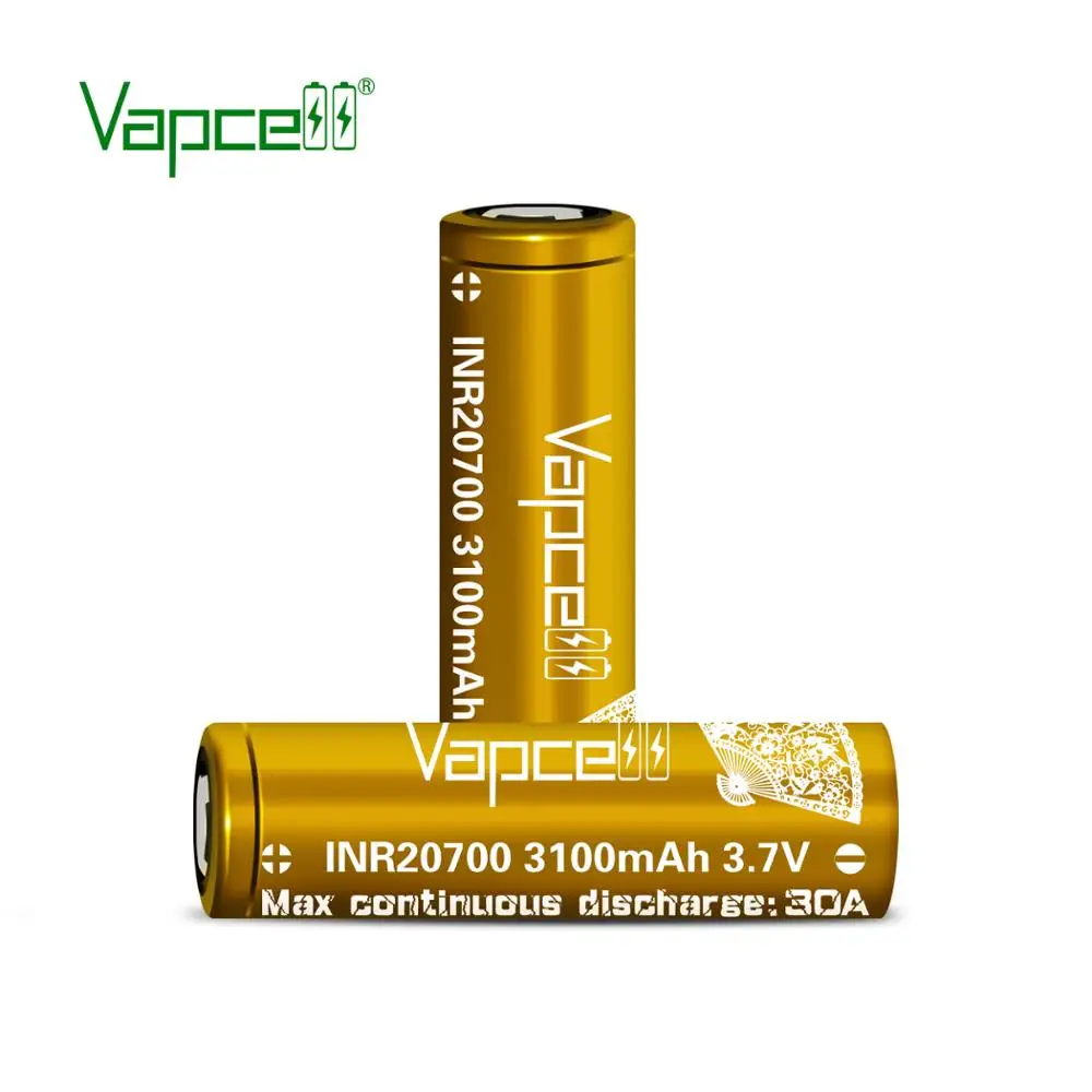 1 доллар купон Vapcell 20700 батарея высокой плотности энергии перезаряжаемые 3,7 в 20700 3100 мАч 30A литий-ионный батарея