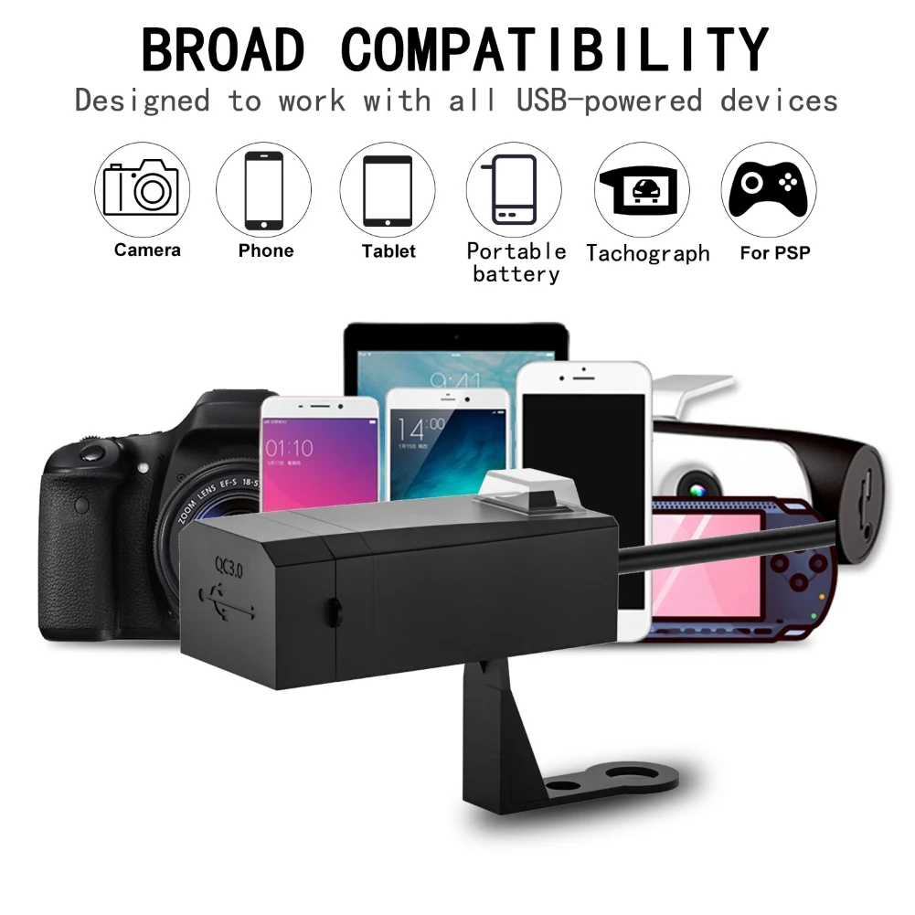 

Universal Waterproof Motorcycle Motorbike Dual USB Socket Charger for Phone