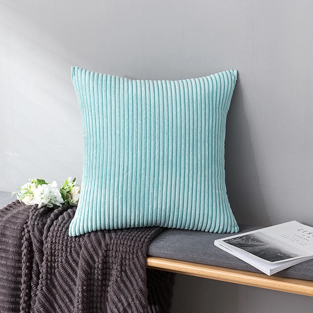 

Cushion Cover Soft Solid Color Home Decorative Corduroy Throw Square Pillow Case Minimalism Sofa For Living Room Seat Car Chair