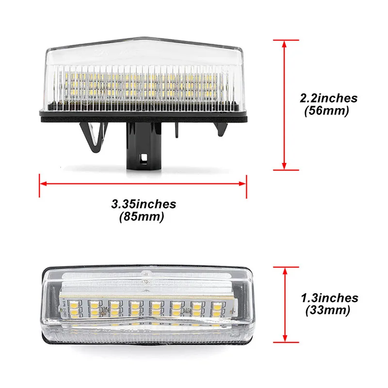 18-SMD светодиодный номерного знака светильник лампы для TOYOTA Camry XV40 / Yaris XP10 Echo Prius NHW11
