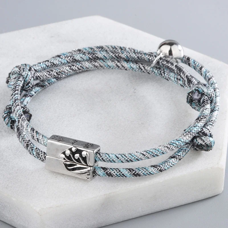 

Design of Mutual Attraction of Pure S925 Silver Couple's Bracelet
