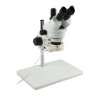 Промышленный стерео тринокулярный микроскоп 7X-45X с непрерывным увеличением, 56 светодиосветодиодный, кольцевой светильник для ремонта печатных плат и телефонов