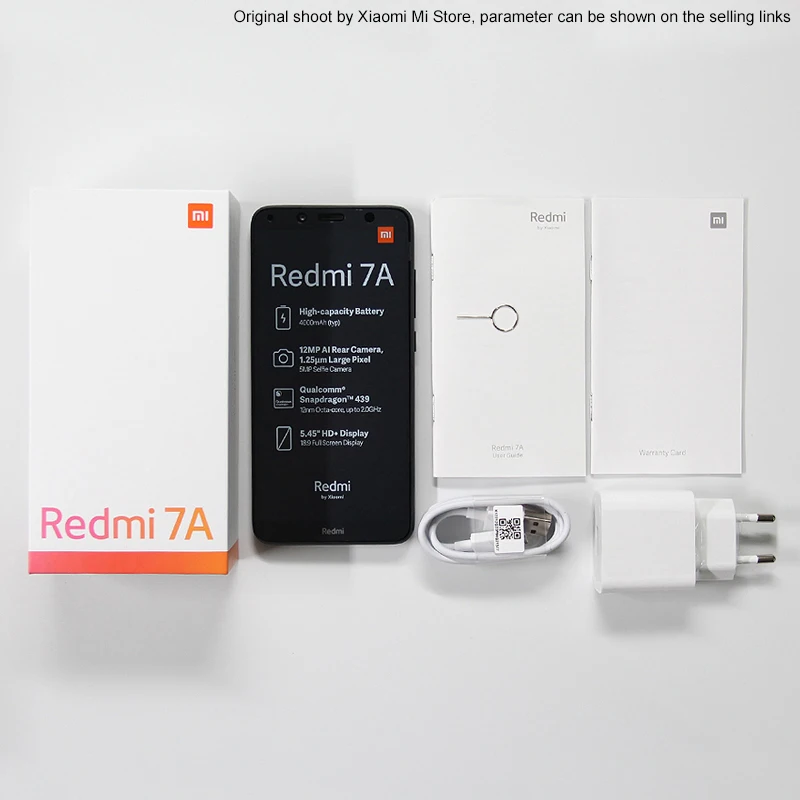 Xiaomi Redmi 7A смартфон с восьмиядерным процессором Snapdragon 439 ОЗУ 2 Гб ПЗУ 32 ГБ 5 45 дюйма 12