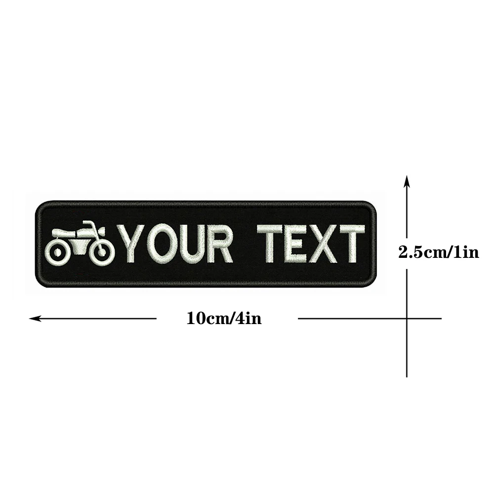 Логотип мотоцикла 10 х2 5 см вышивка индивидуальное название значок в строчку