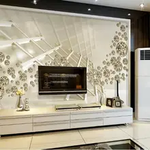 Creative 3D Wall Murals Photo Printing Wall Papers Home Decor Luxury Living Room Bedroom Wallpaper Decoration silk Murals