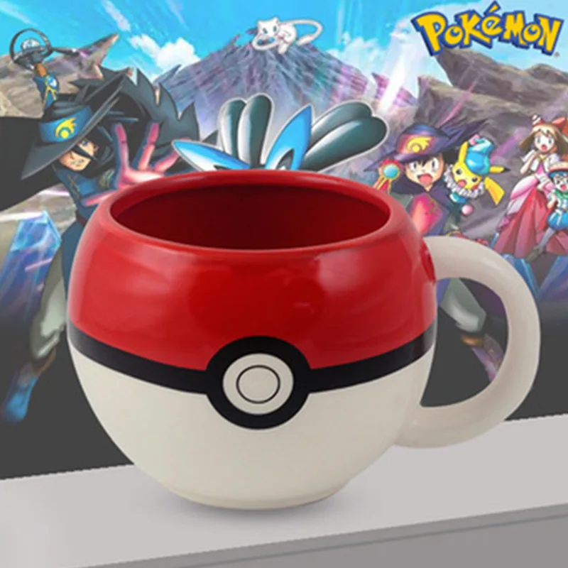 320 мл Pokemon Go покебол Пикачу кружка для кофе креативные Аниме игры кружки с ручками керамика для детей рождественские лучшие подарки