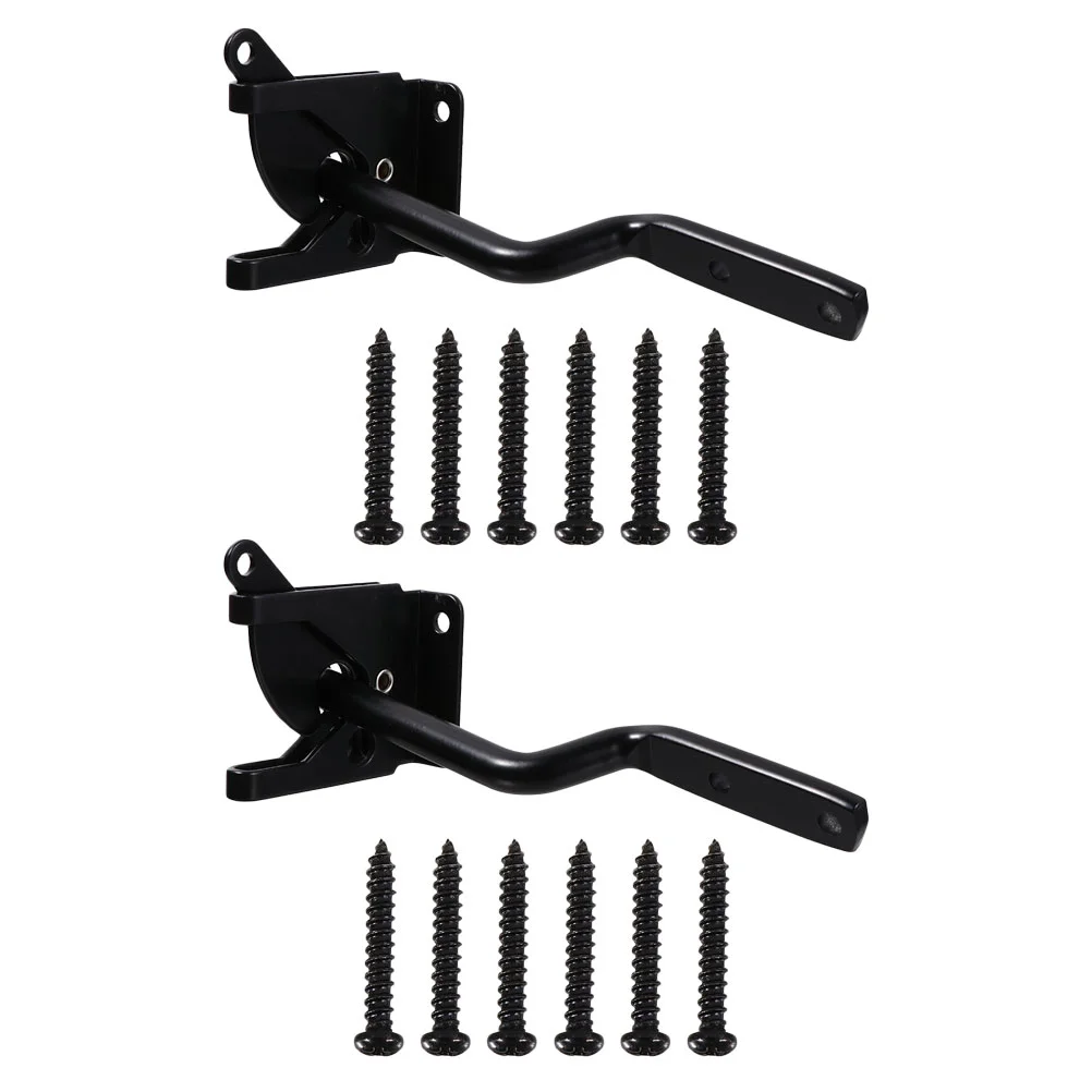 

2 Sets Gravity Lever Fence Lock Iron Bolt Lock Garden Wood Fence Gate Lock